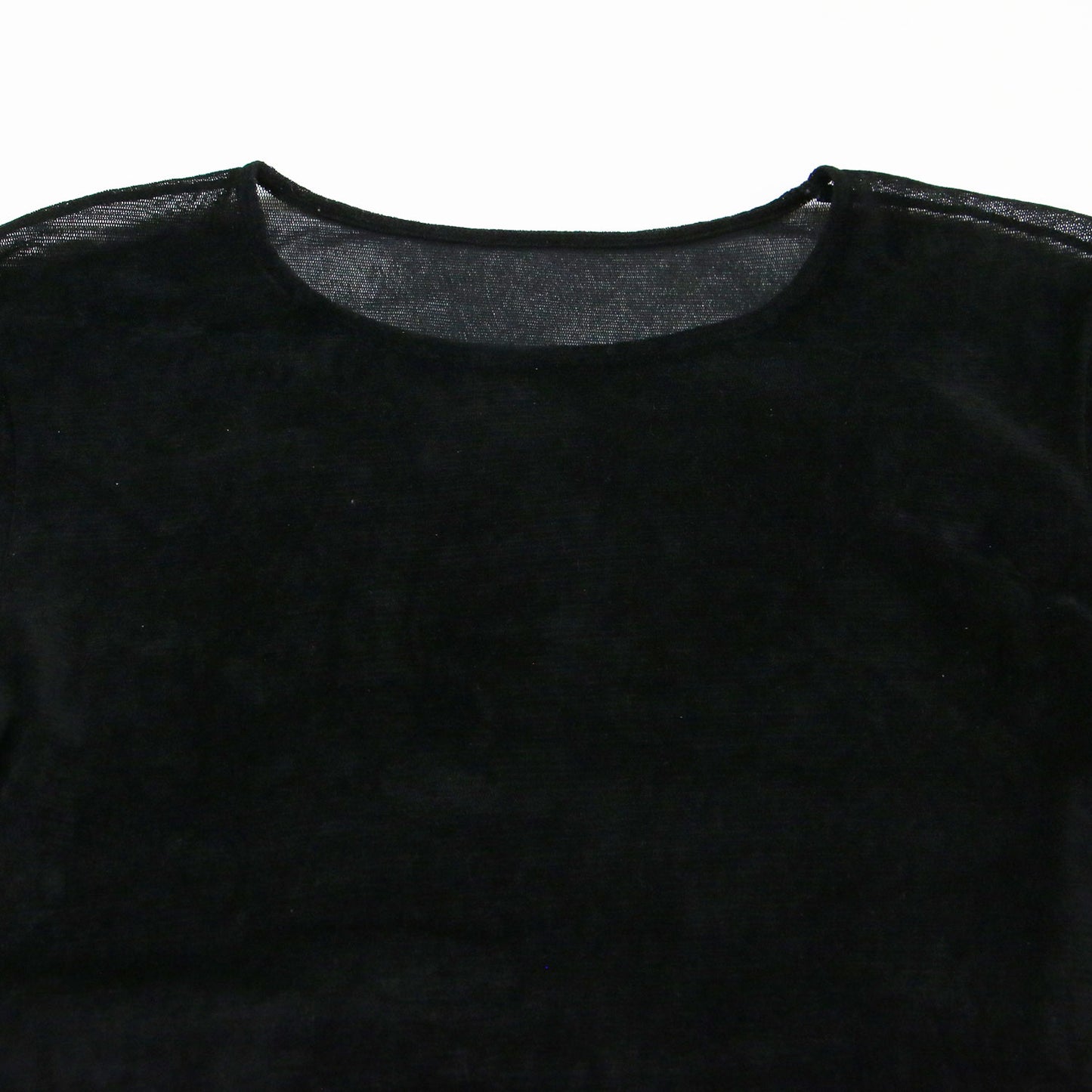 24秋冬 フロッキー メッシュ 長袖 Tシャツ / Flocky Mesh ロンT カットソー クルーネック シアー
