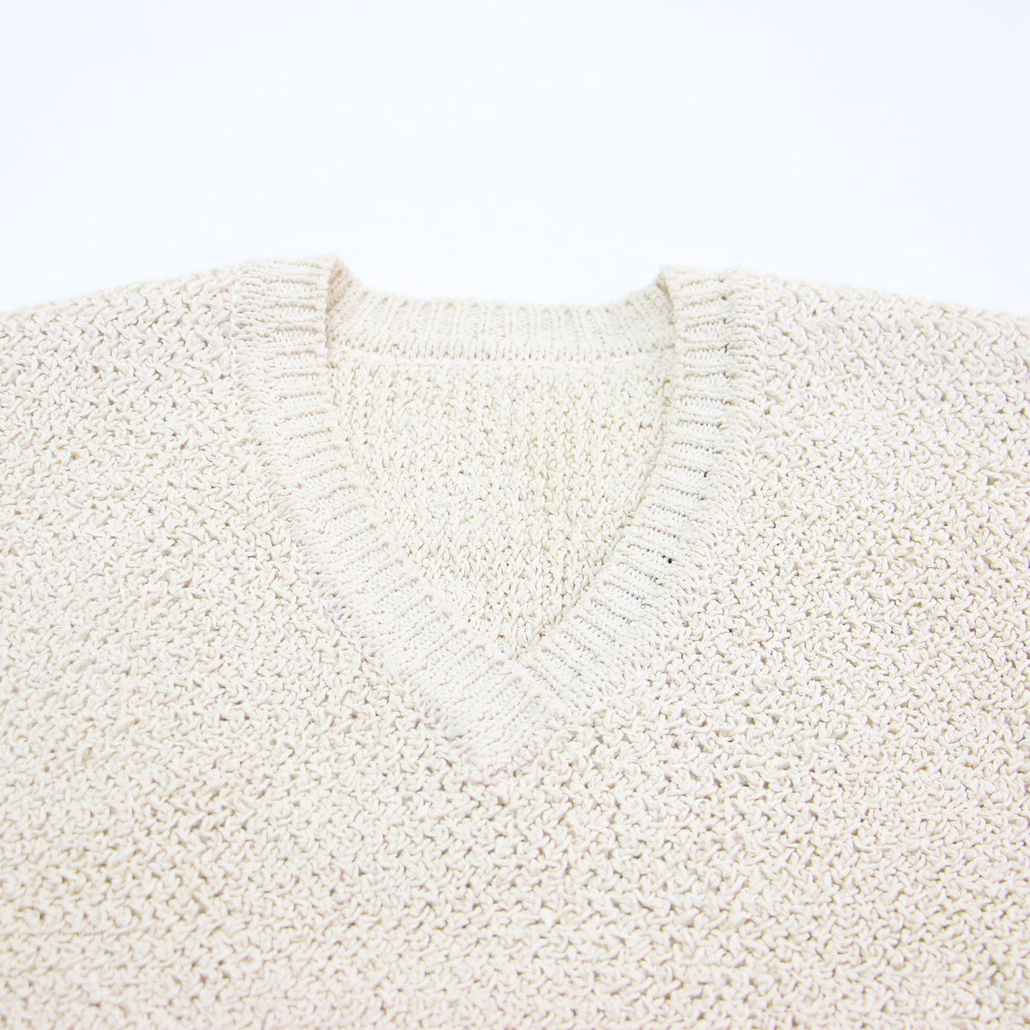 26春夏 シルク ニット ベスト / SILK PEARL KNIT プルーオーバー ショート丈 Vネック コンパクト