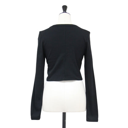 24秋冬 クロップド 長袖 Tシャツ / MAX CROP トップス カットソー ショート丈 ロングスリーブ クルーネック コットン