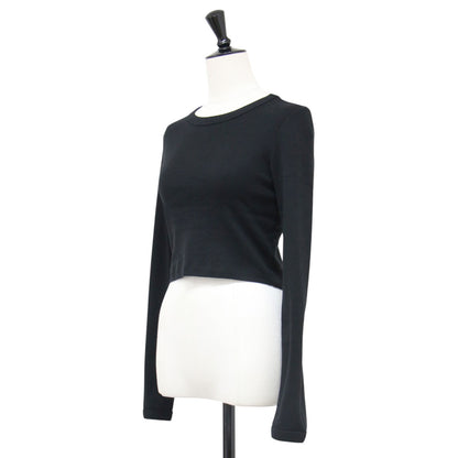 24秋冬 クロップド 長袖 Tシャツ / MAX CROP トップス カットソー ショート丈 ロングスリーブ クルーネック コットン