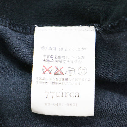 リメイク 半袖 Tシャツ / カットソー ラウンドネック ハーフスリーブ パッチワーク ワイド