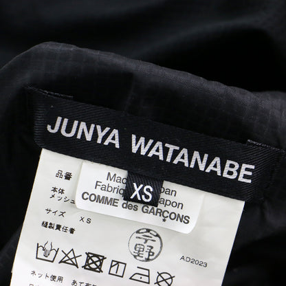 23秋冬 ナイロン メッシュ コンビ ドロスト ワンピース JL-O016 / ロング ノースリーブ クルーネック Aライン