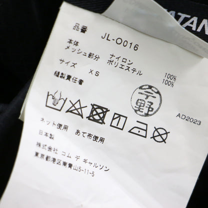 23秋冬 ナイロン メッシュ コンビ ドロスト ワンピース JL-O016 / ロング ノースリーブ クルーネック Aライン