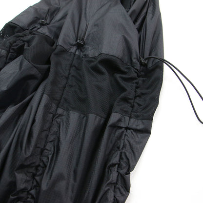 23秋冬 ナイロン メッシュ コンビ ドロスト ワンピース JL-O016 / ロング ノースリーブ クルーネック Aライン