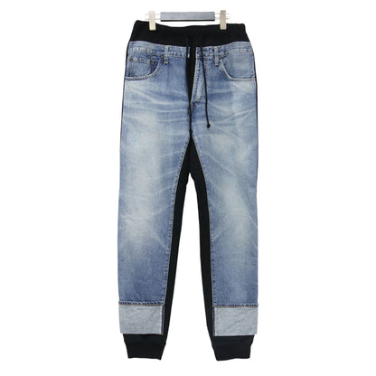 × Levi's スウェット デニム ドッキング パンツ JJ-P106 / ジョガーパンツ ウエストゴム 切替 コットン