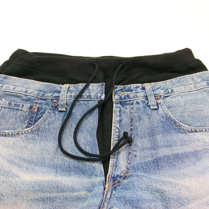 × Levi's スウェット デニム ドッキング パンツ JJ-P106 / ジョガーパンツ ウエストゴム 切替 コットン