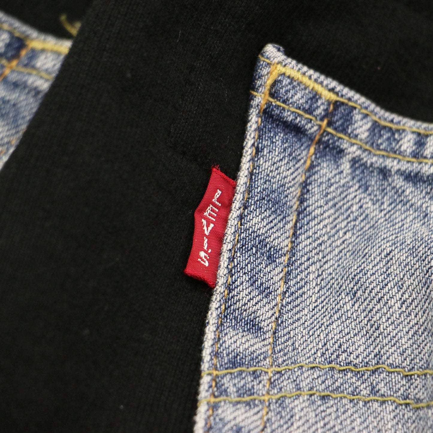× Levi's スウェット デニム ドッキング パンツ JJ-P106 / ジョガーパンツ ウエストゴム 切替 コットン
