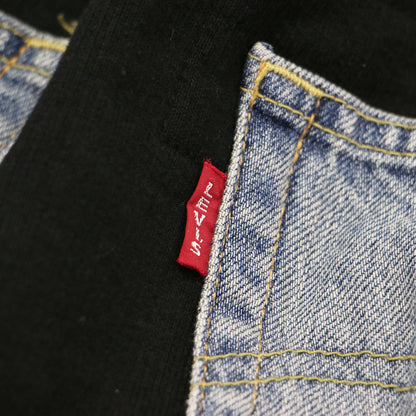× Levi's スウェット デニム ドッキング パンツ JJ-P106 / ジョガーパンツ ウエストゴム 切替 コットン