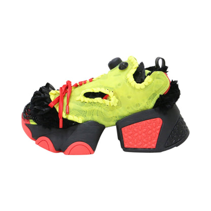 × Reebok 24秋冬 ポンプフューリー フリル ボリュームソール スニーカー / 厚底 レース リボン 配色