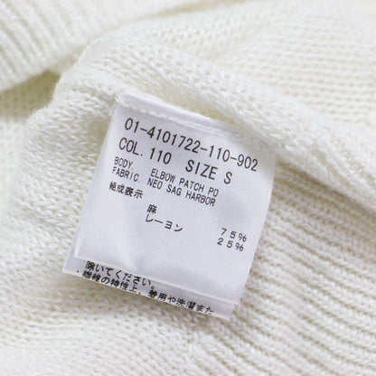 リネン混 エルボーパッチ付き クルーネック ニット / ELBOW PATCH PO/NEO SAG HARBOR プルオーバー 長袖