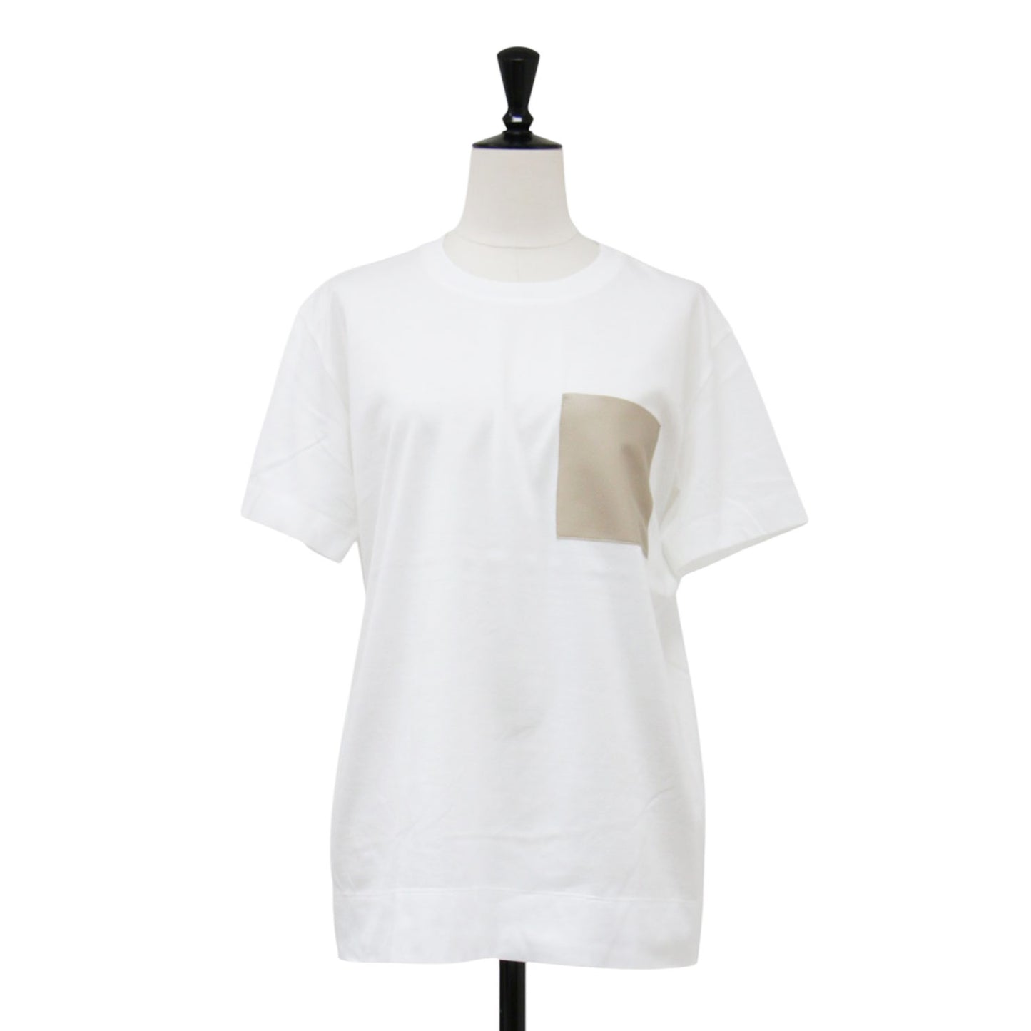 25春夏 TORENIA レザーポケット コットン クルーネック Tシャツ / カットソー プルオーバー 半袖