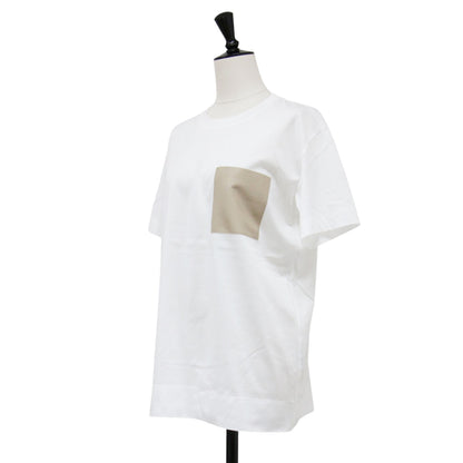 25春夏 TORENIA レザーポケット コットン クルーネック Tシャツ / カットソー プルオーバー 半袖