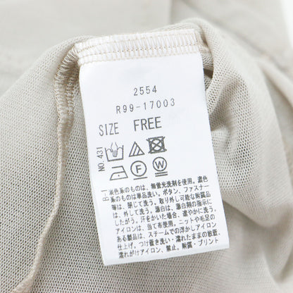 23秋冬 バック オープン チュール トップス / back open tulle tops プルオーバー ラウンドネック 長袖 シアー パイピング バイカラー ストレッチ ウォッシャブル