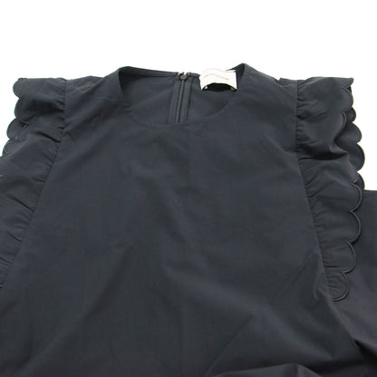 26春夏 スカラップ フリル オールインワン / ジャンプスーツ サロペット パンツ ノースリーブ クルーネック