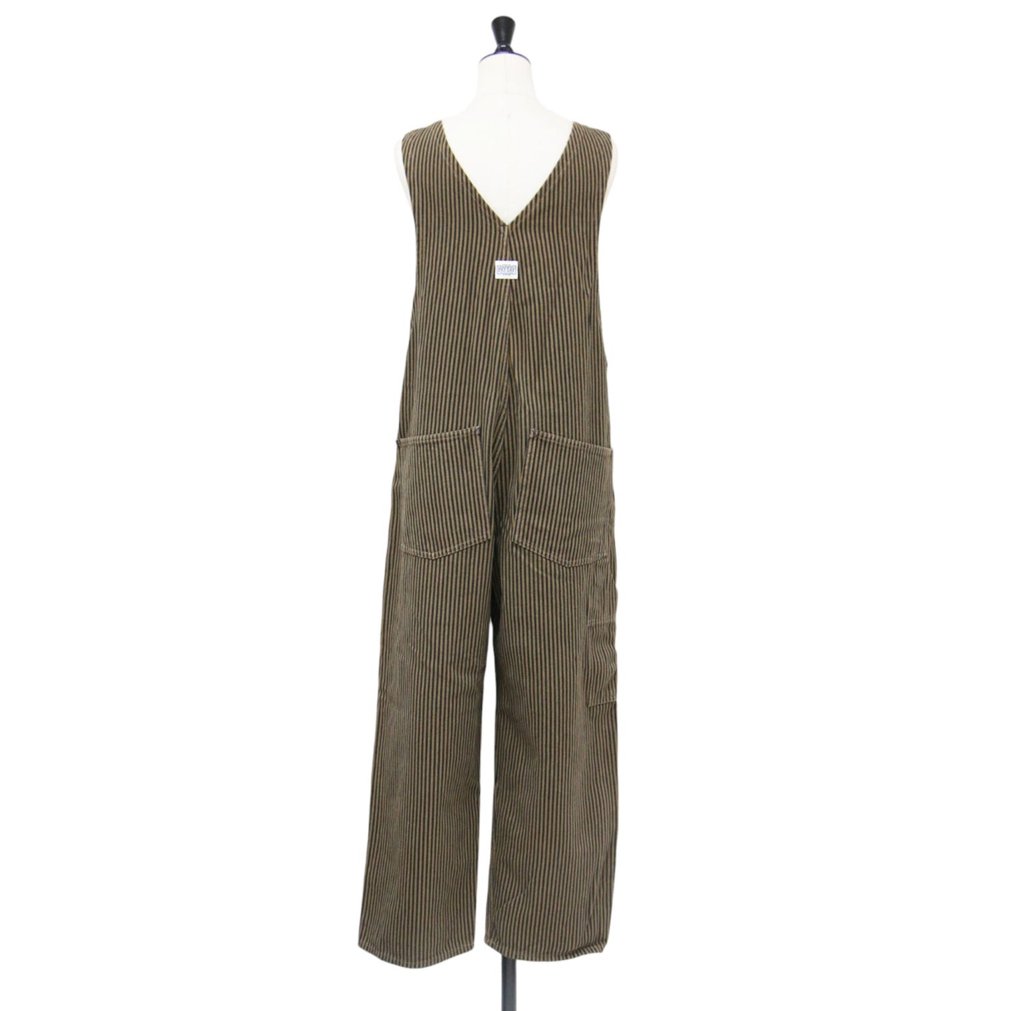 × Spick&Span 別注 22春夏 フロントオープン オーバーオール / オールインワン サロペット パンツ ヒッコリー ストライプ
