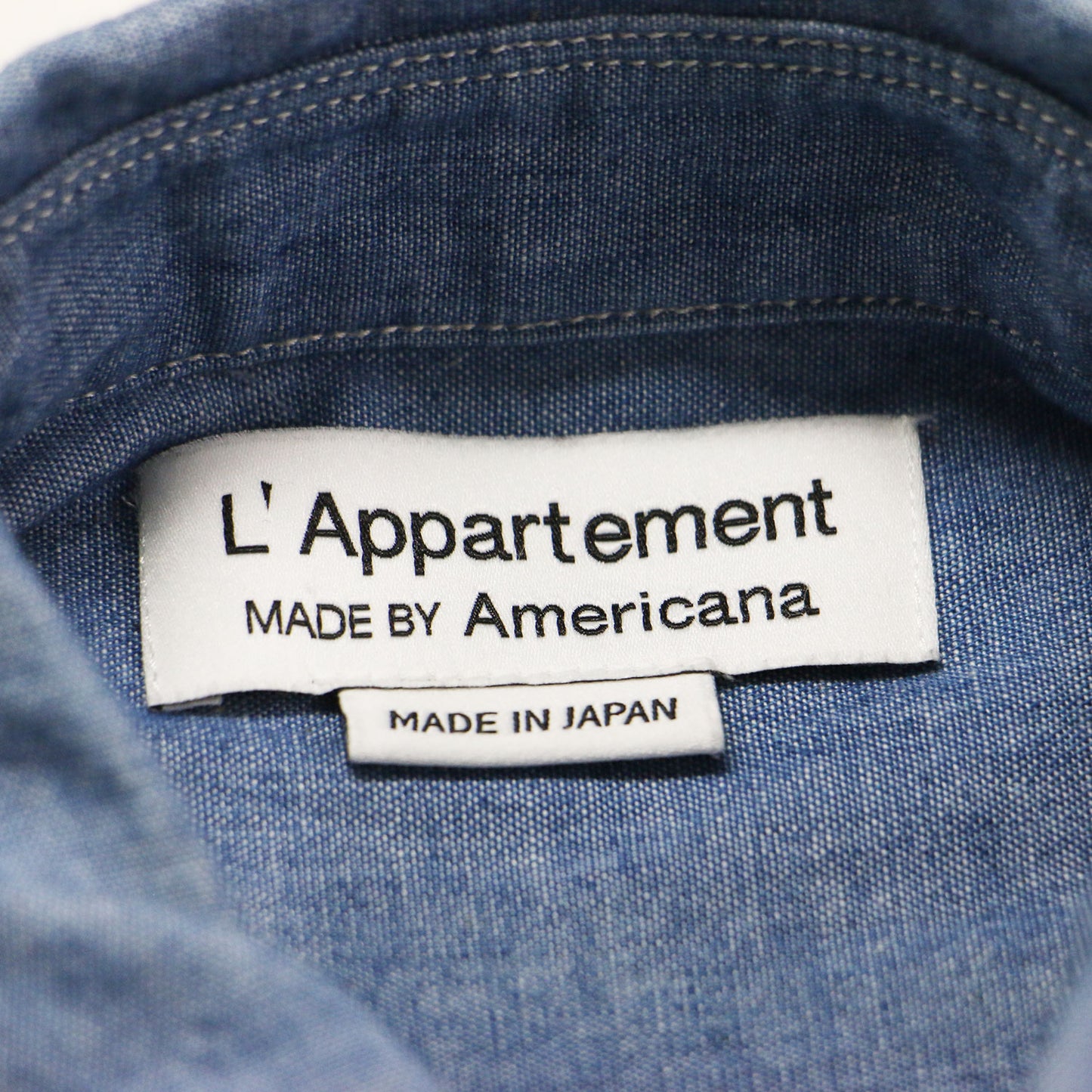 × L'Appartement 別注 24春夏 シャンブレー シャツ / CHAMBRAY SHIRT 長袖 レギュラーカラー コットン