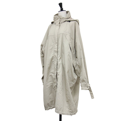 × Spick&Span 別注 24春夏 オーバーコート / OVER COAT ロング スタンドカラー フード付き オーバーサイズ ナイロン
