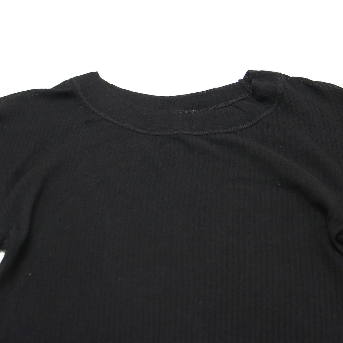 25春夏 コットン リブ 長袖 カットソー / ANIS RIB TOP UWA4-NCTW-0711 / Tシャツ プルオーバー クルーネック シアー