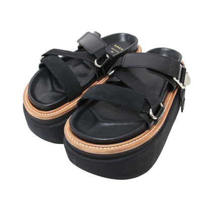 23春夏 ハイブリット ベルト サンダル / Hybrid Belt Sandals プラットフォーム 厚底 牛革 ナイロン