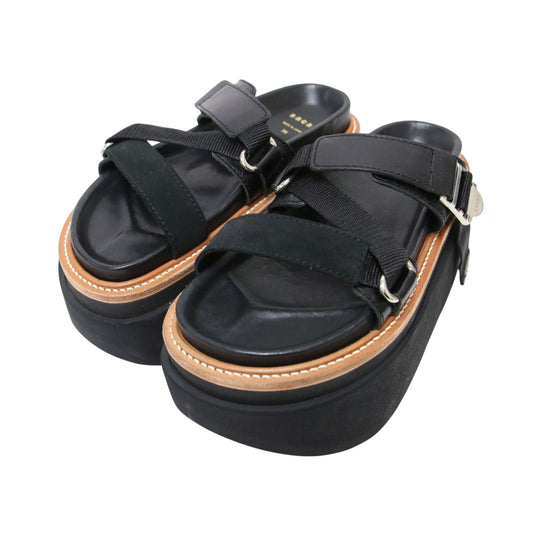 23春夏 ハイブリット ベルト サンダル / Hybrid Belt Sandals プラットフォーム 厚底 牛革 ナイロン