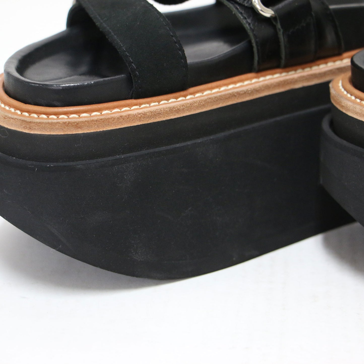 23春夏 ハイブリット ベルト サンダル / Hybrid Belt Sandals プラットフォーム 厚底 牛革 ナイロン