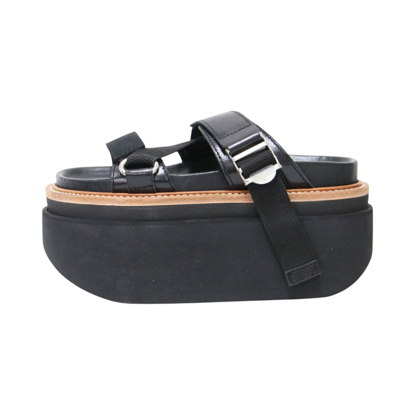 23春夏 ハイブリット ベルト サンダル / Hybrid Belt Sandals プラットフォーム 厚底 牛革 ナイロン