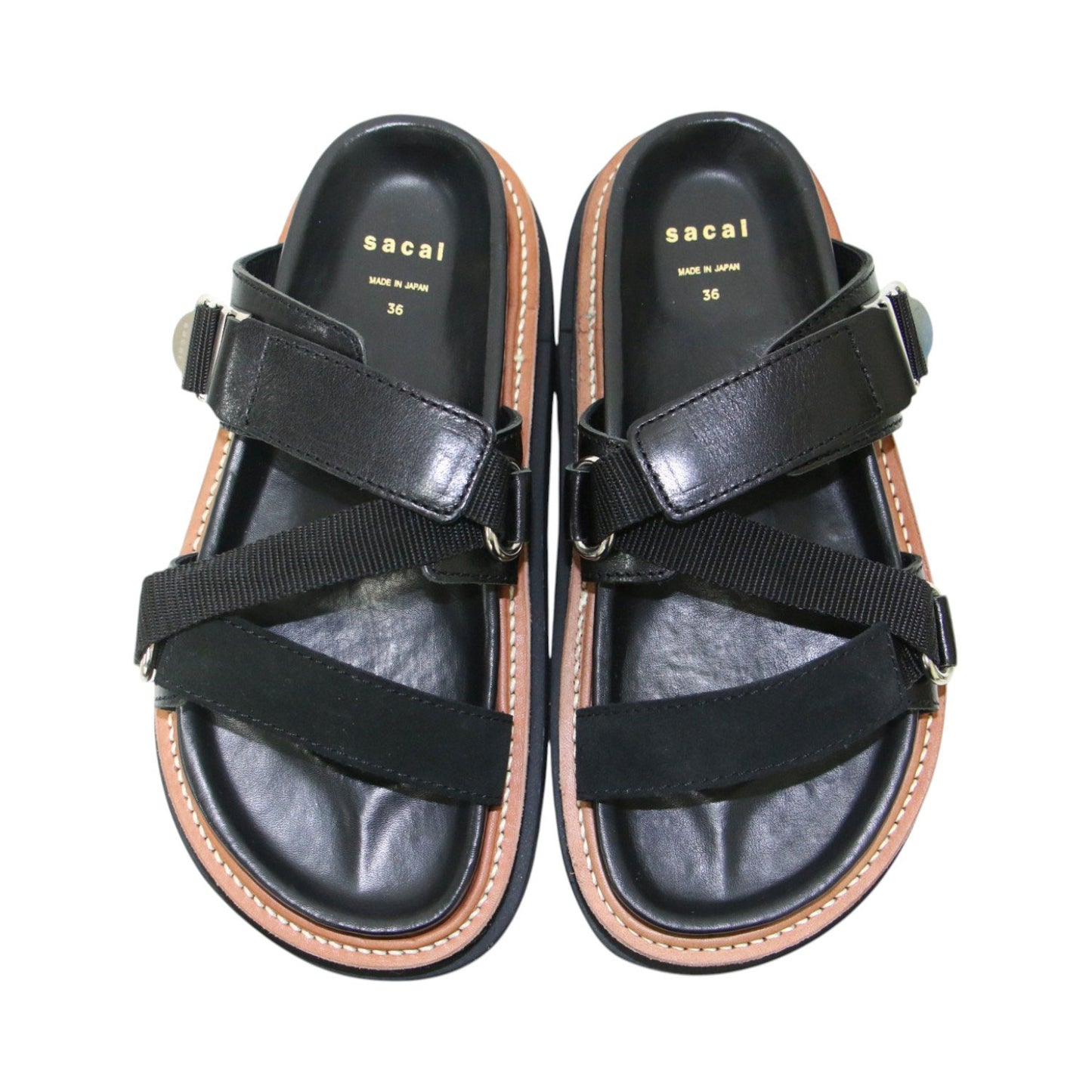 23春夏 ハイブリット ベルト サンダル / Hybrid Belt Sandals プラットフォーム 厚底 牛革 ナイロン