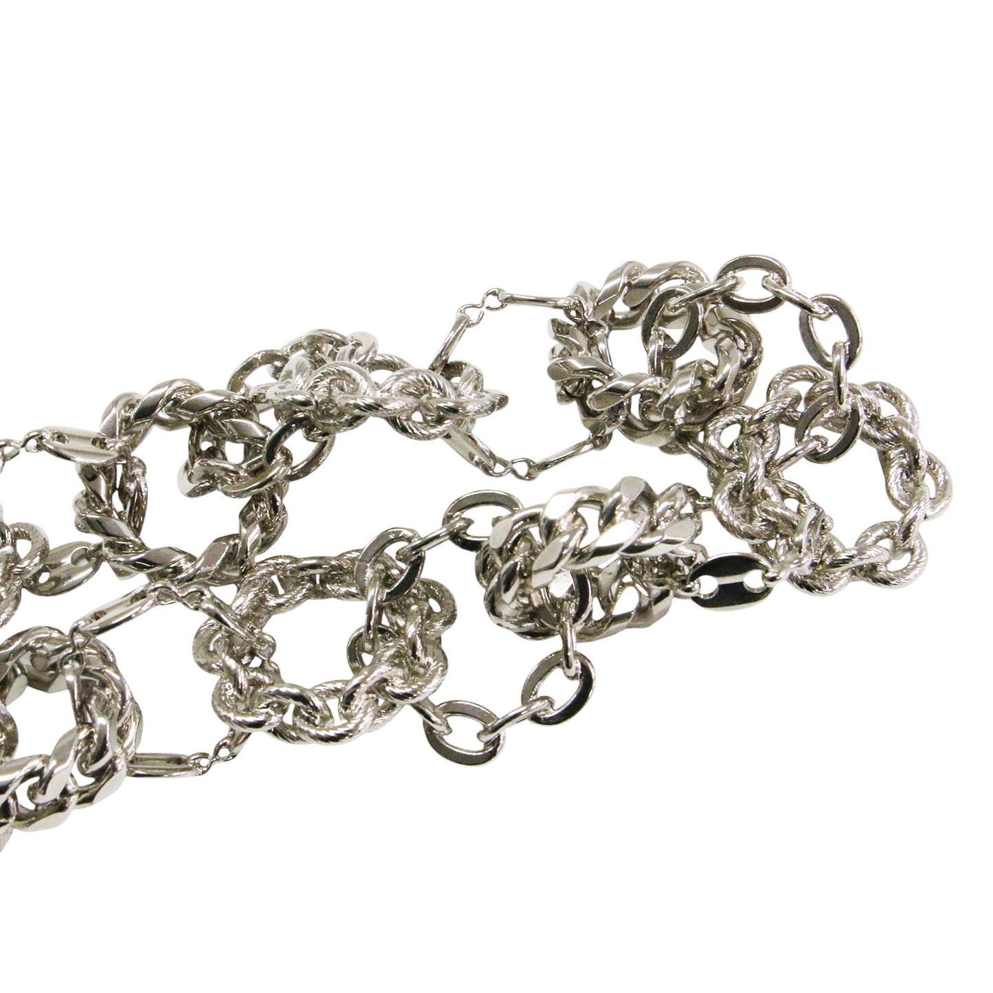 23春夏 チェーンドチェーン ネックレス / Chained Chain Necklace メタルロゴ