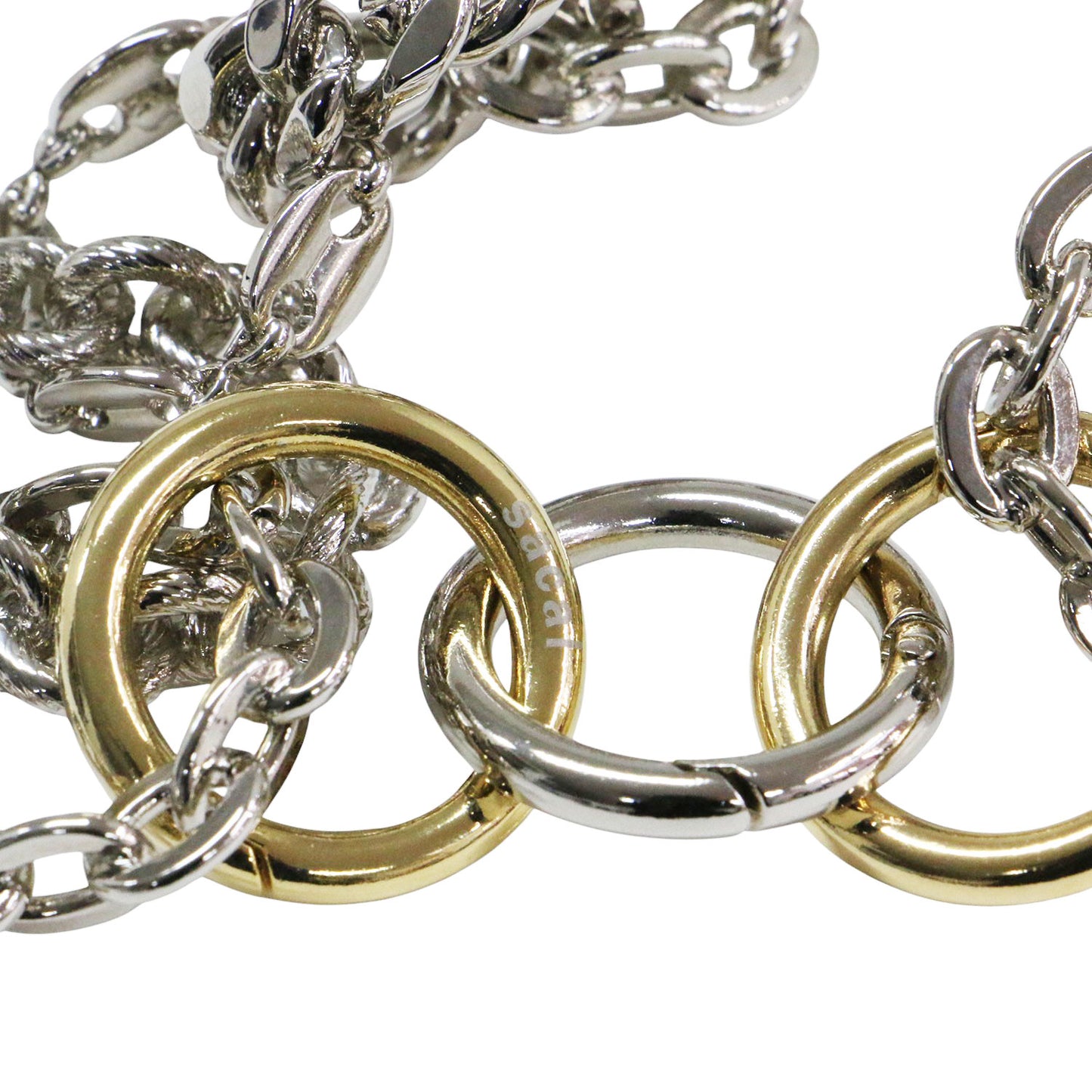 23春夏 チェーンドチェーン ネックレス / Chained Chain Necklace メタルロゴ