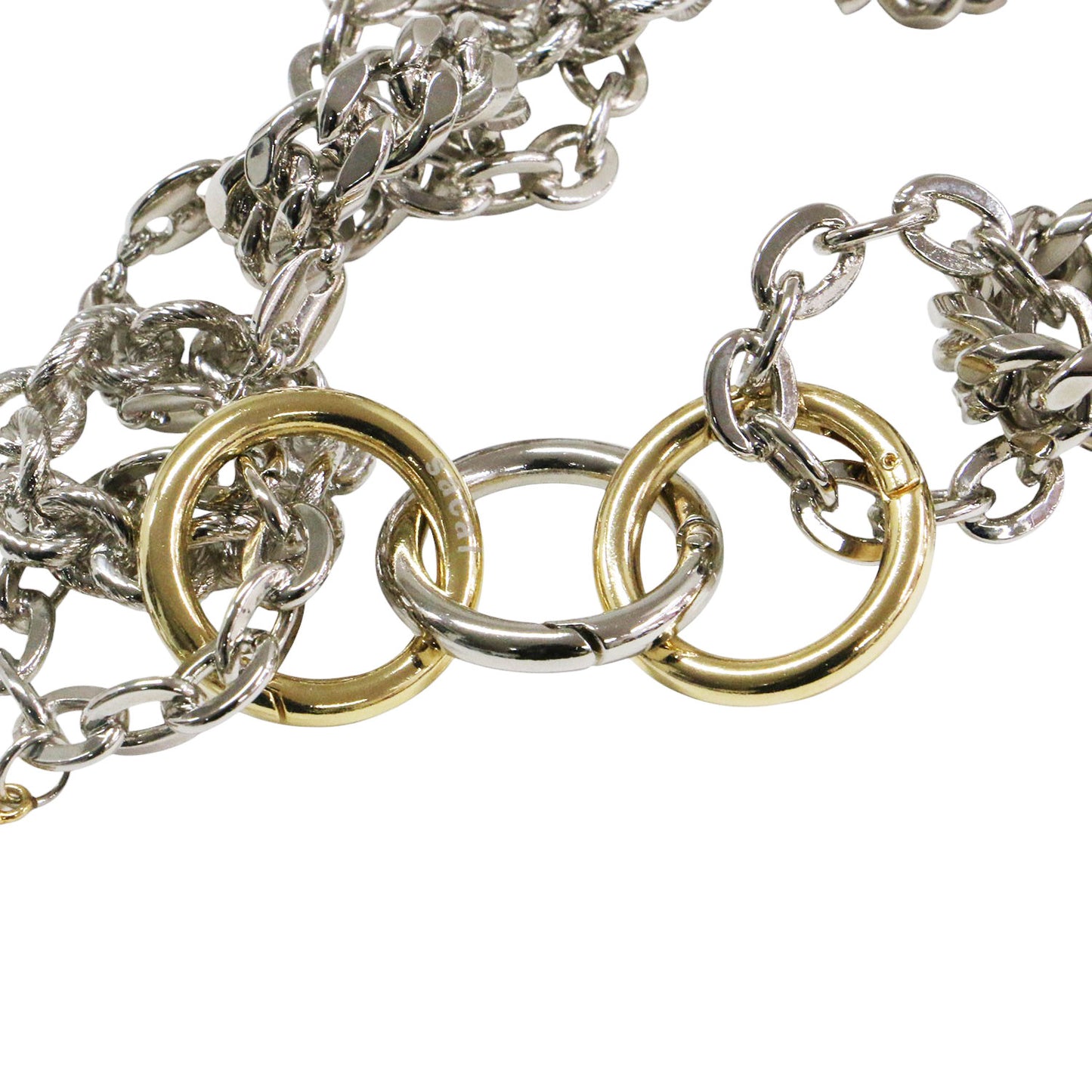 23春夏 チェーンドチェーン ネックレス / Chained Chain Necklace メタルロゴ