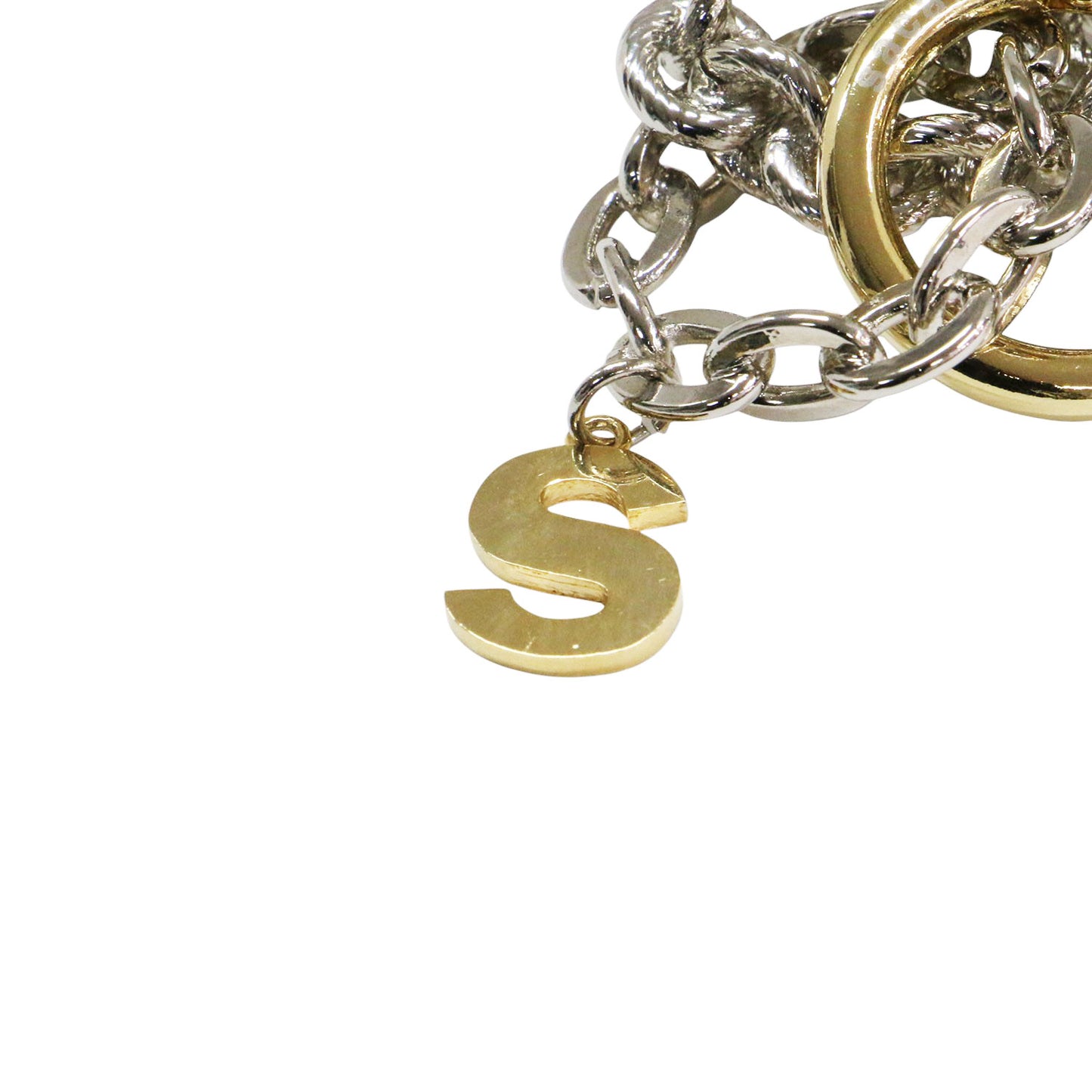 23春夏 チェーンドチェーン ネックレス / Chained Chain Necklace メタルロゴ