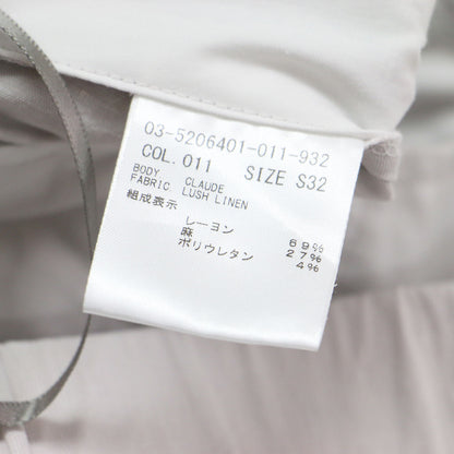 25春夏 リネン ストレート ワイドパンツ / Lush Linen Claude Pant ギャザー ストレッチ