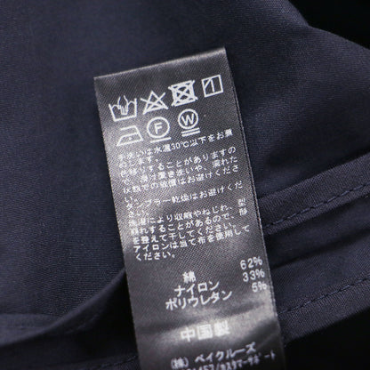 25春夏 ノーカラーライトショートコート / ジャケット 羽織り クルーネック 長袖 ドロップショルダー ベルト ナイロン コットン ウォッシャブル