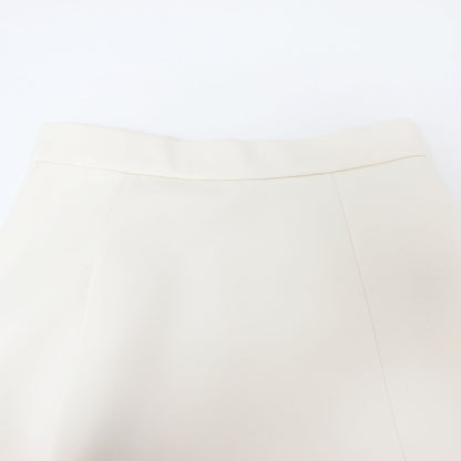 コットン ダンボール フレアスカート / ウエストゴム Aライン ボンディング ストレッチ ギャザー
