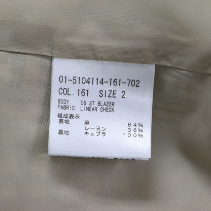 25春夏 リニアチェック テーラード ジャケット / LINEAR CHECK OS ST BLAZER ブレザー