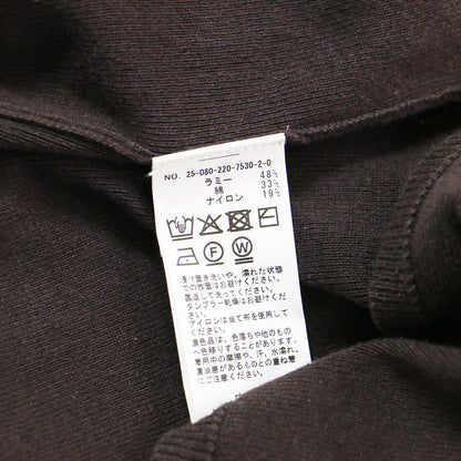 25春夏 ラミーコットンフルニードルプルオーバー / RAMIE オーバーサイズ ラウンドネック 半袖 フレンチスリーブ ニット ハイゲージ コットン ウォッシャブル