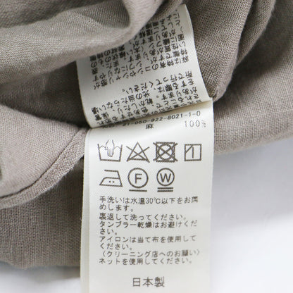 リネン 長袖 シャツ / レギュラーカラー コンパクト ドロップショルダー 2WAY カシュクール リラクシー