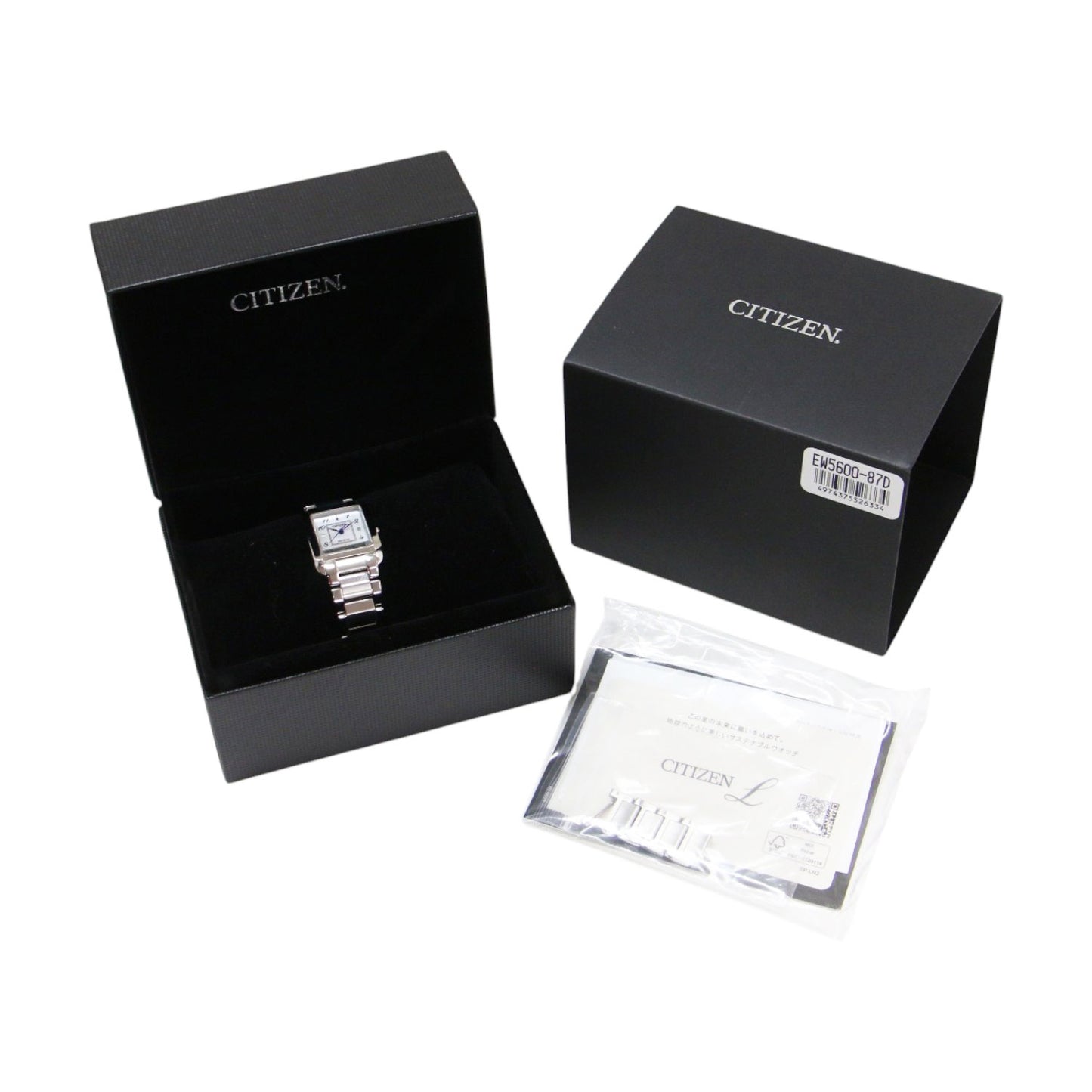 CITIZEN L SQUARE Collection EW5600-87D / 腕時計 スクエア ソーラー ウォッチ シルバー