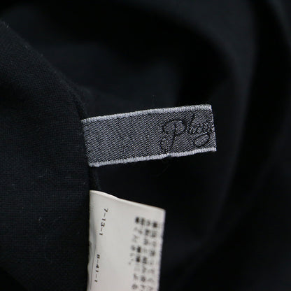 22春夏 パフスリーブ ブラウス / Puff Sleeves 七分袖 クルーネック ノーカラー タック コットン