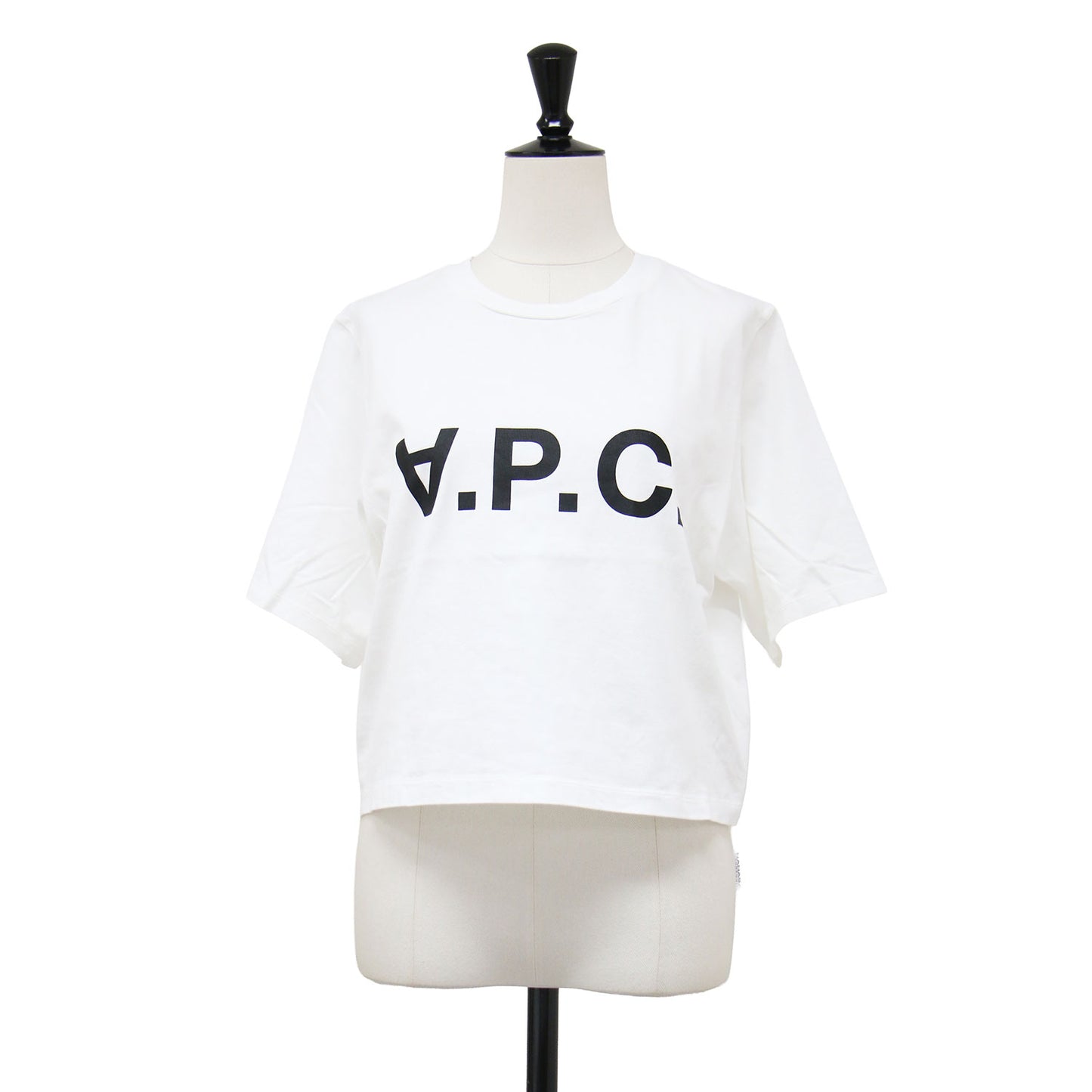 ロゴプリント クロップド Tシャツ / カットソー 半袖 クルーネック ワイド コットン