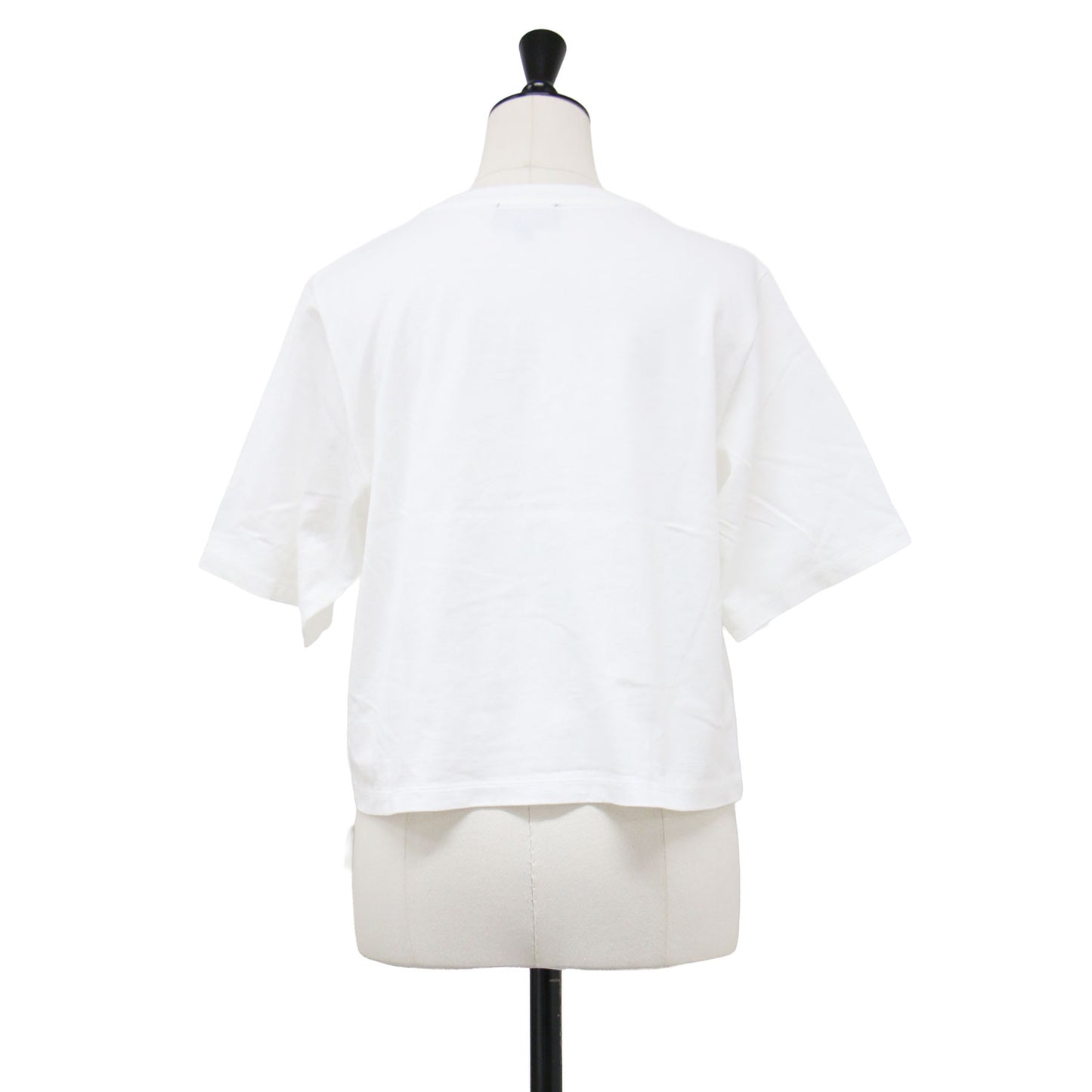 ロゴプリント クロップド Tシャツ / カットソー 半袖 クルーネック ワイド コットン