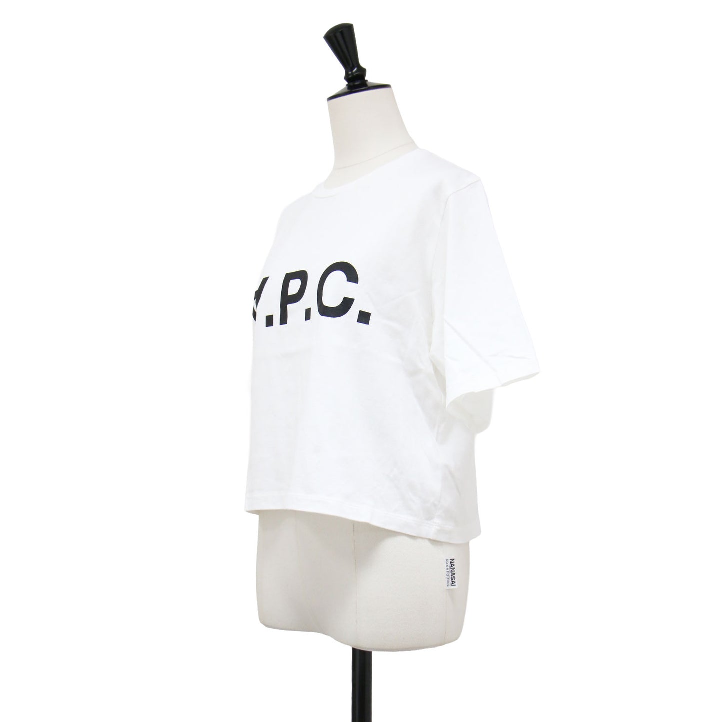ロゴプリント クロップド Tシャツ / カットソー 半袖 クルーネック ワイド コットン
