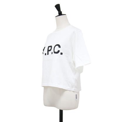 ロゴプリント クロップド Tシャツ / カットソー 半袖 クルーネック ワイド コットン