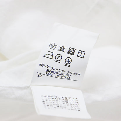 23春夏 タイプライター ドルマンシャツ / ブラウス 長袖 タック コットン