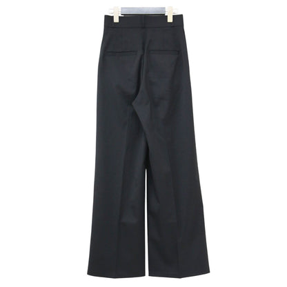 26春夏 エステルツイル ストレッチ スラックスパンツ / フルレングス センタープレス ストレートシルエット タック ダーツ ストレッチ