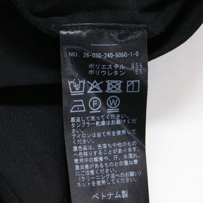 26春夏 エステルツイル ストレッチ スラックスパンツ / フルレングス センタープレス ストレートシルエット タック ダーツ ストレッチ