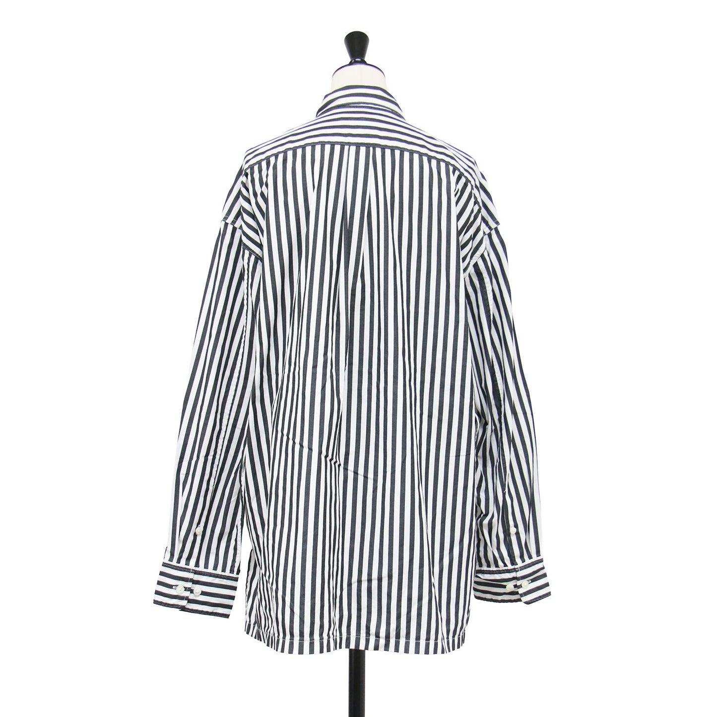 ボーイズ ボックス シャツ / Boys box プルオーバー 長袖 ドロップショルダー オーバーサイズ ストライプ バックヨーク タック コットン ウォッシャブル