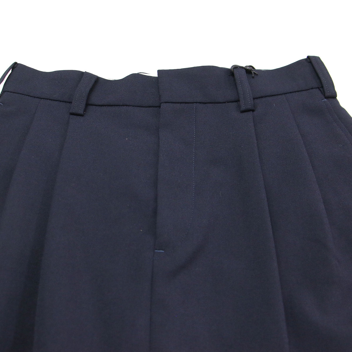 24春夏 オフィサースカート / OFFICER SKIRT ロング丈 Iライン タイト バイカラー タック バックスリット ウール コットン