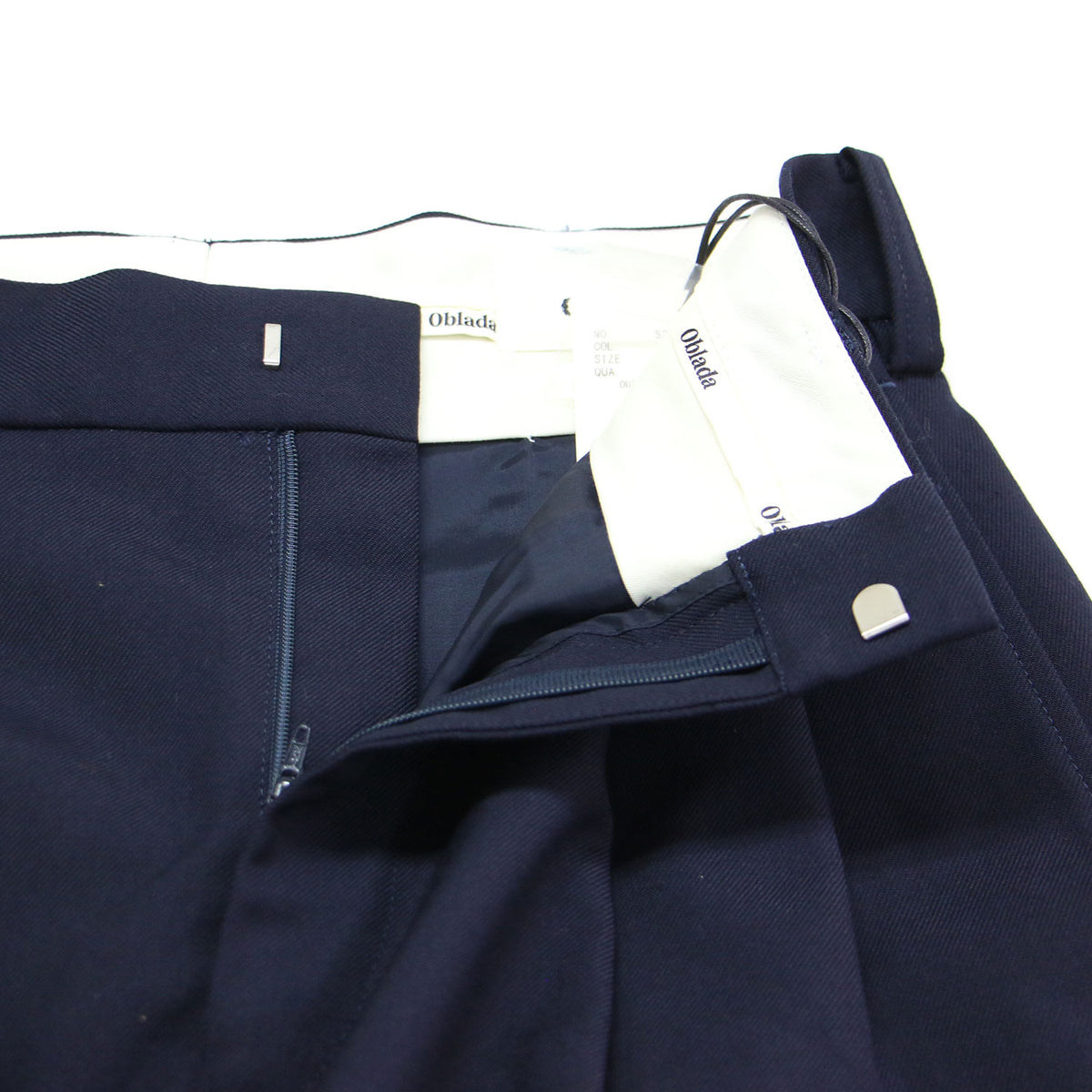 24春夏 オフィサースカート / OFFICER SKIRT ロング丈 Iライン タイト バイカラー タック バックスリット ウール コットン