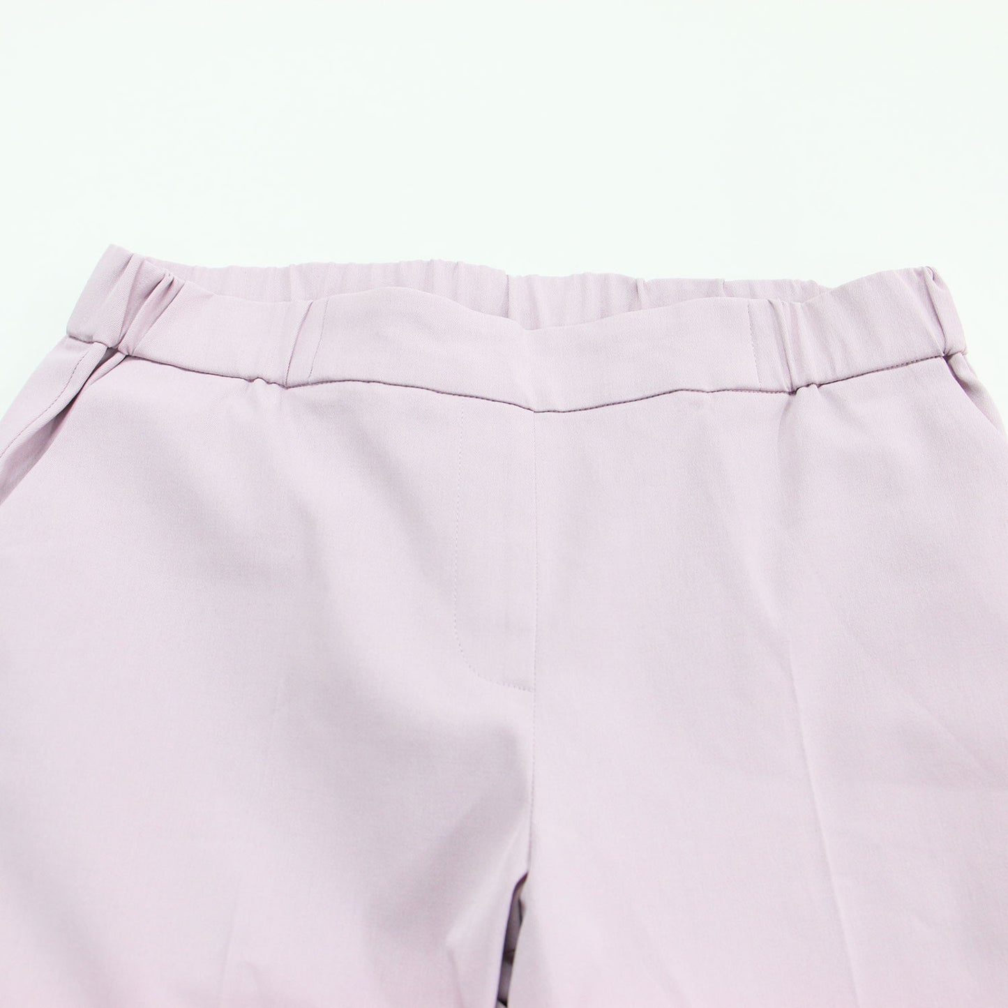 × M・fil アンクル丈 テーパードパンツ / スラックス ウエストゴム センタープレス コットン リネン